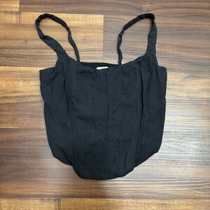 Abercrombie & Fitch XS Black Crop Bustier Top Preppy Classic Chic Party